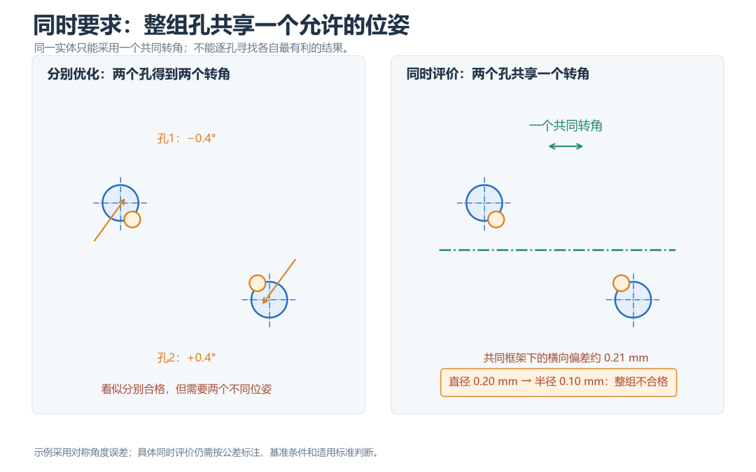 整组孔共享一个允许的位姿
