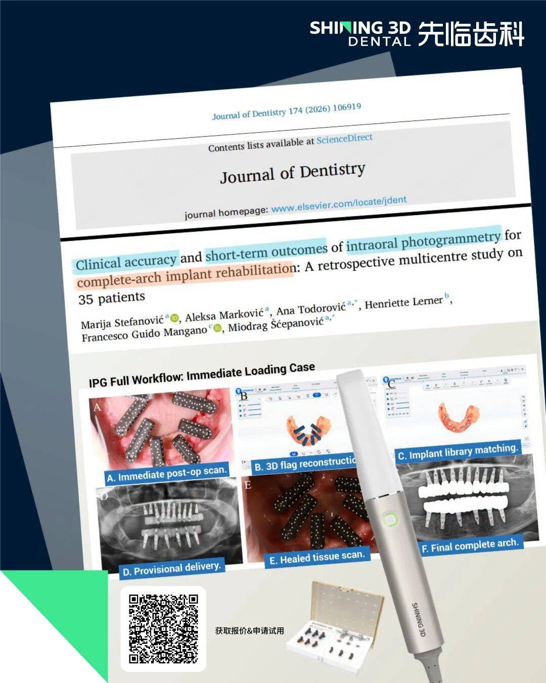 Journal of Dentistry发表多中心回顾性研究