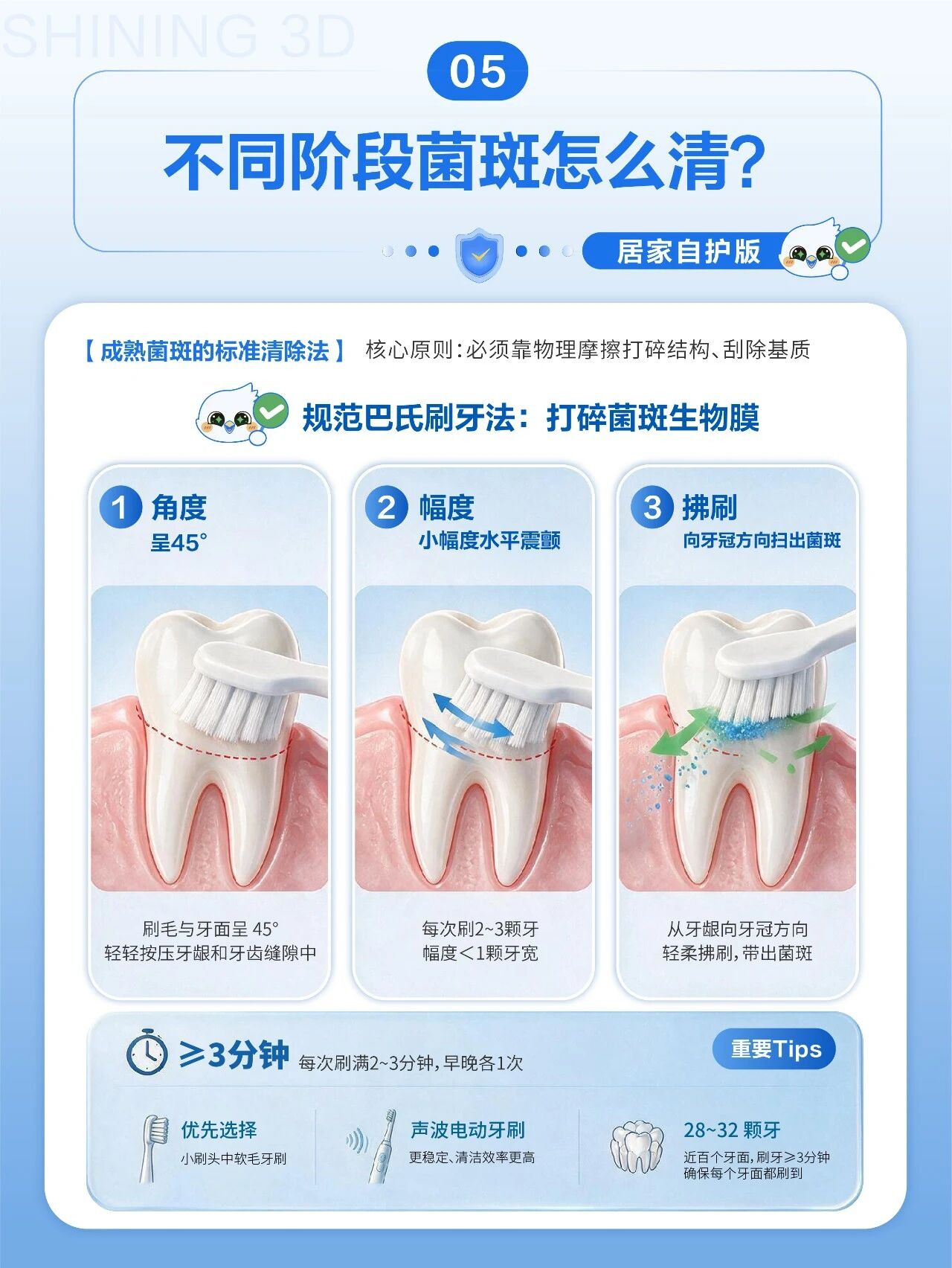 菌斑怎么清